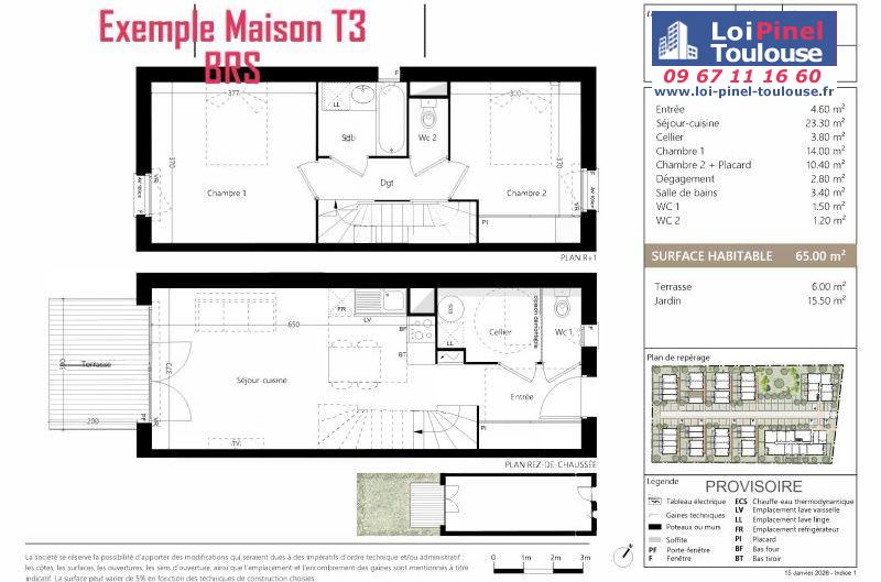 Maisons neuves BRS (Bail Réel Solidaire) aucamville - Programmes immobiliers neufs Sporting LIVA