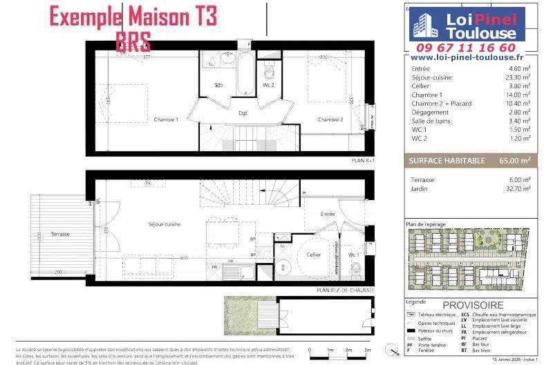 Maisons neuves BRS (Bail Réel Solidaire) aucamville - Programmes immobiliers neufs Sporting LIVA