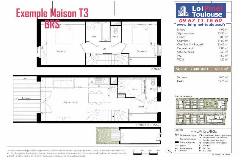 Maisons neuves BRS (Bail Réel Solidaire) aucamville - Programmes immobiliers neufs Sporting LIVA