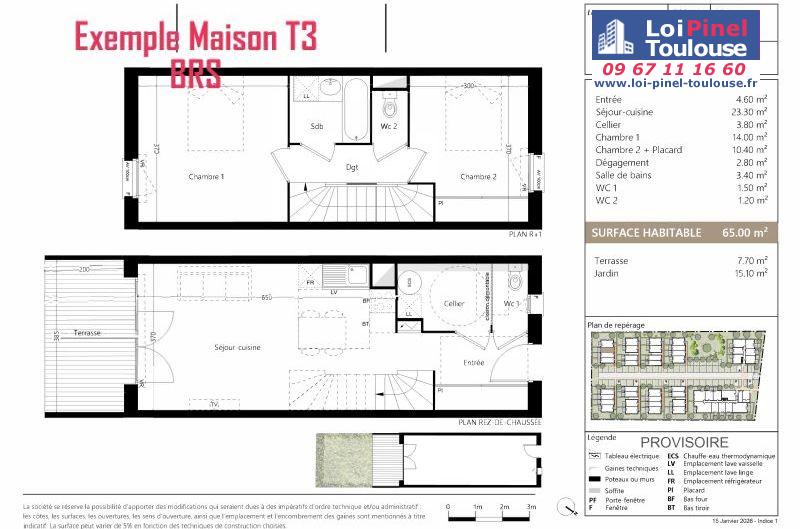 Maisons neuves BRS (Bail Réel Solidaire) aucamville - Programmes immobiliers neufs Sporting LIVA