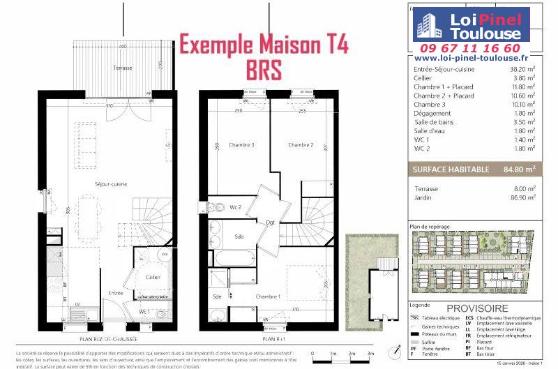 Maisons neuves BRS (Bail Réel Solidaire) aucamville - Programmes immobiliers neufs Sporting LIVA
