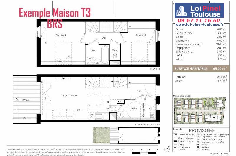 Maisons neuves BRS (Bail Réel Solidaire) aucamville - Programmes immobiliers neufs Sporting LIVA