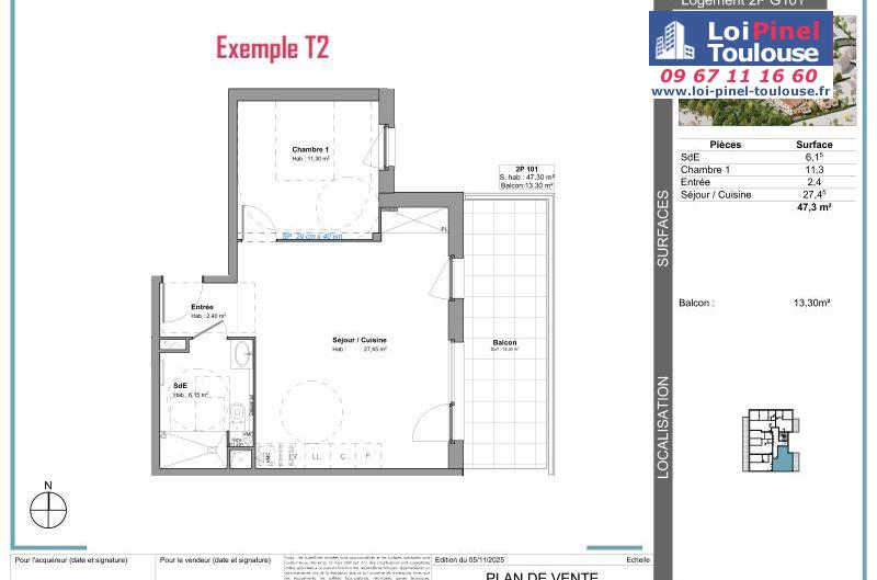 Appartements neufs à Tournefeuille - Programmes immobiliers neufs Stradim Rives du lac
